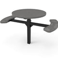 Round Pedestal Picnic Table with 2 ADA Seats - Circular Pattern - 46 In.
