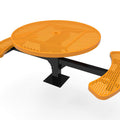 Round Pedestal Picnic Table with 2 ADA Seats - Circular Pattern - 46 In.