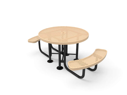 Round Portable Table - Circular Pattern