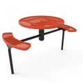 Round Nexus Pedestal Picnic Table with 2 ADA Seats - Diamond Pattern - 46 In.