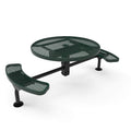 Round Nexus Pedestal Picnic Table with 2 ADA Seats - Diamond Pattern - 46 In.