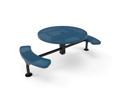 Round Nexus Pedestal Picnic Table with 2 ADA Seats - Circular Pattern - 46 In.