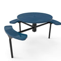 Round Nexus Pedestal Picnic Table with 3 Seats - Circular Pattern - 46 In.