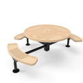 Round Nexus Pedestal Picnic Table with 3 Seats - Circular Pattern - 46 In.