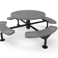Round Nexus Pedestal Picnic Table with 4 Seats - Circular Pattern - 46 In.