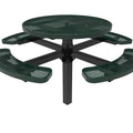 Round Pedestal Picnic Table with 4 Seats - Diamond Pattern - 46 In.