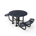 Round Smooth Top Portable Table - Diamond Pattern
