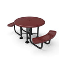 Round Smooth Top Portable Table - Circular Pattern