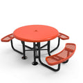 Round Smooth Top Portable Table - Diamond Pattern