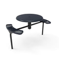 Round Solid Top Nexus Pedestal Picnic Table with 2 ADA Seats - Diamond Pattern - 46 In.