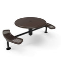 Round Solid Top Nexus Pedestal Picnic Table with 2 ADA Seats - Diamond Pattern - 46 In.