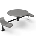 Round Solid Top Nexus Pedestal Picnic Table with 2 ADA Seats - Circular Pattern - 46 In.