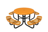 Round Smooth Top Portable Table - Diamond Pattern