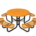 Round Smooth Top Portable Table - Diamond Pattern