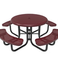 Round Smooth Top Portable Table - Circular Pattern