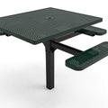 Square Pedestal Picnic Table with 3 Seats - Circular Pattern - 46 In.
