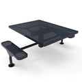 Square Nexus Pedestal Picnic Table with 2 ADA Seats - Circular Pattern - 46 In.