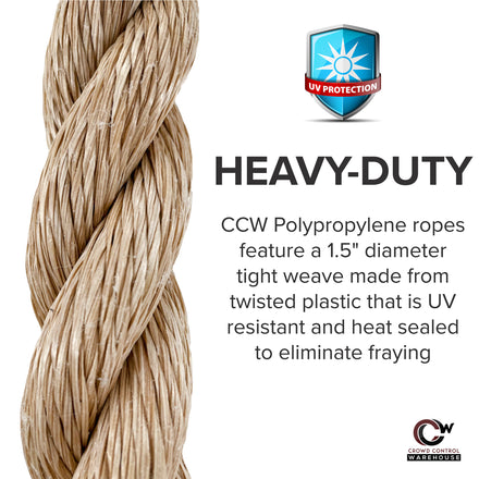 Heavy-Duty Poly Hemp Ropes - Montour Line by Crowd Control Warehouse