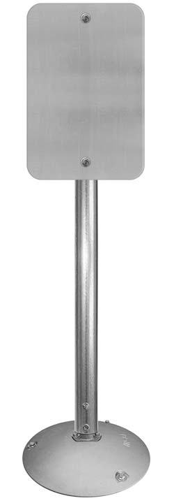 4ft Green Uchannel Sign Stand with 15" Aluminum Base - Crowd Control Warehouse