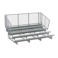 Aluminum Portable Bleachers - Low Rise with Fence 5&10 Row