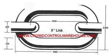 5.0" Heavy Duty Plastic Chain - Standard Colors