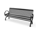 Village Park Bench with Back