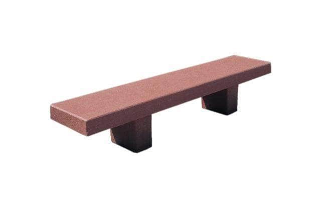 6 Ft Backless Rectangular University Park Bench - Crowd Control Warehouse