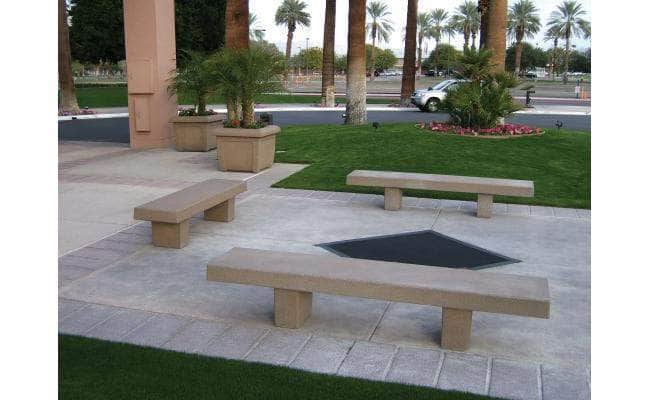 6 Ft Backless Rectangular University Park Bench - Crowd Control Warehouse