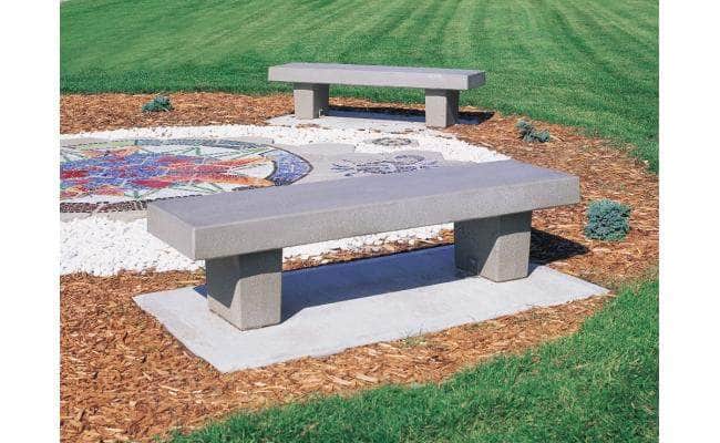 6 Ft Backless Rectangular University Park Bench - Crowd Control Warehouse