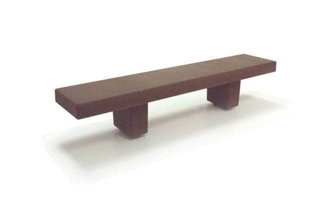 6 Ft Backless Rectangular University Park Bench - Crowd Control Warehouse