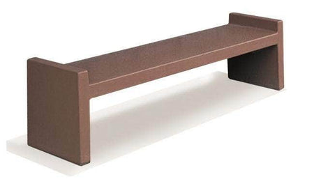 6 Ft Concrete Smooth Backless Park Bench - Crowd Control Warehouse