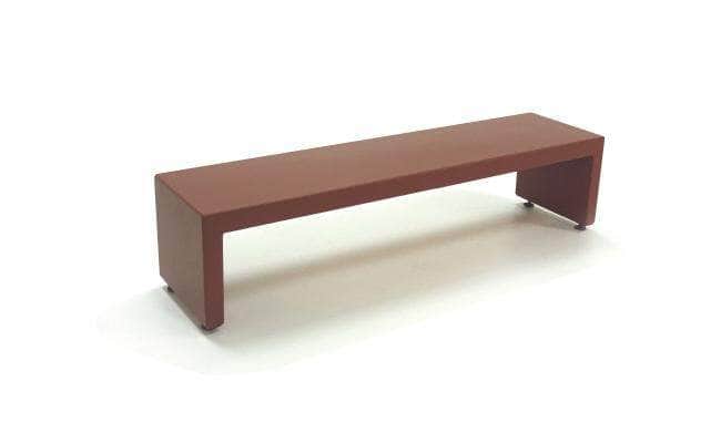 6 Ft Modern Concrete Rectangular Backless Park Bench - Crowd Control Warehouse