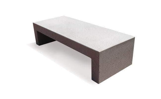 6.5 Ft. Basic Rectangular Modern Backless Concrete Park Bench - Crowd Control Warehouse
