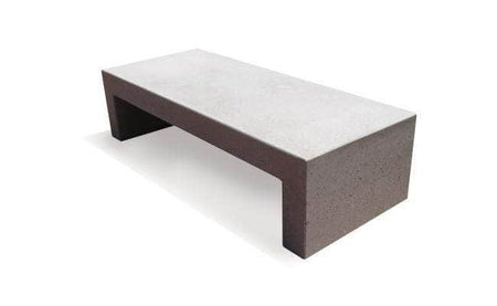 6.5 Ft. Basic Rectangular Modern Backless Concrete Park Bench - Crowd Control Warehouse