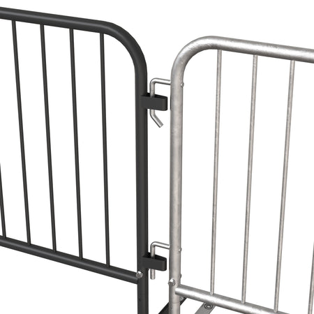 6.5 Ft Hot - Dipped Galvanized Steel Barricade - Crowd Control Warehouse