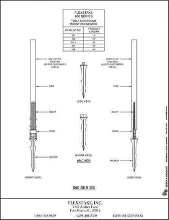 Flexstake Tubular Markers Ground Mount 650 Series