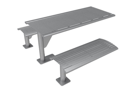 Phoenix Cantilever Picnic Table - Horizontal Slatted Steel -  6 Ft.