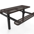 Double Pedestal Rectangular Picnic Table - Diamond Pattern - Inground Mount