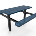 Double Pedestal Rectangular Picnic Table - Circular Pattern - Inground Mount