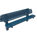 Double Pedestal Park Bench with Back - Circular Pattern