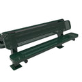 Double Pedestal Park Bench with Back - Circular Pattern