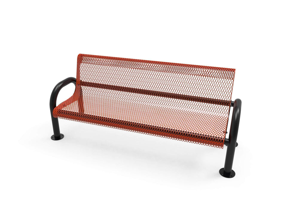MOD Park Bench with Back - Diamond Pattern