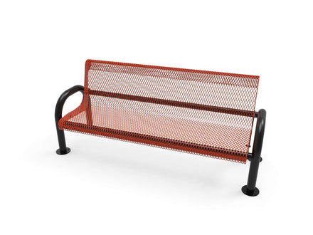 MOD Park Bench with Back - Diamond Pattern