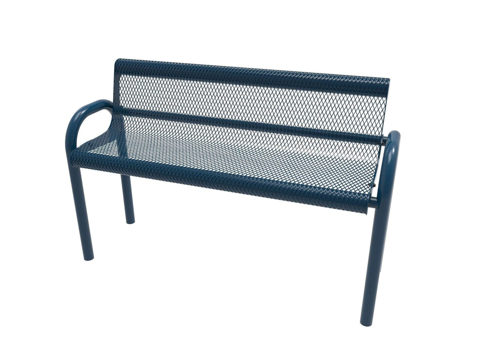 MOD Park Bench with Back - Diamond Pattern