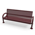 MOD Park Bench with Back - Circular Pattern