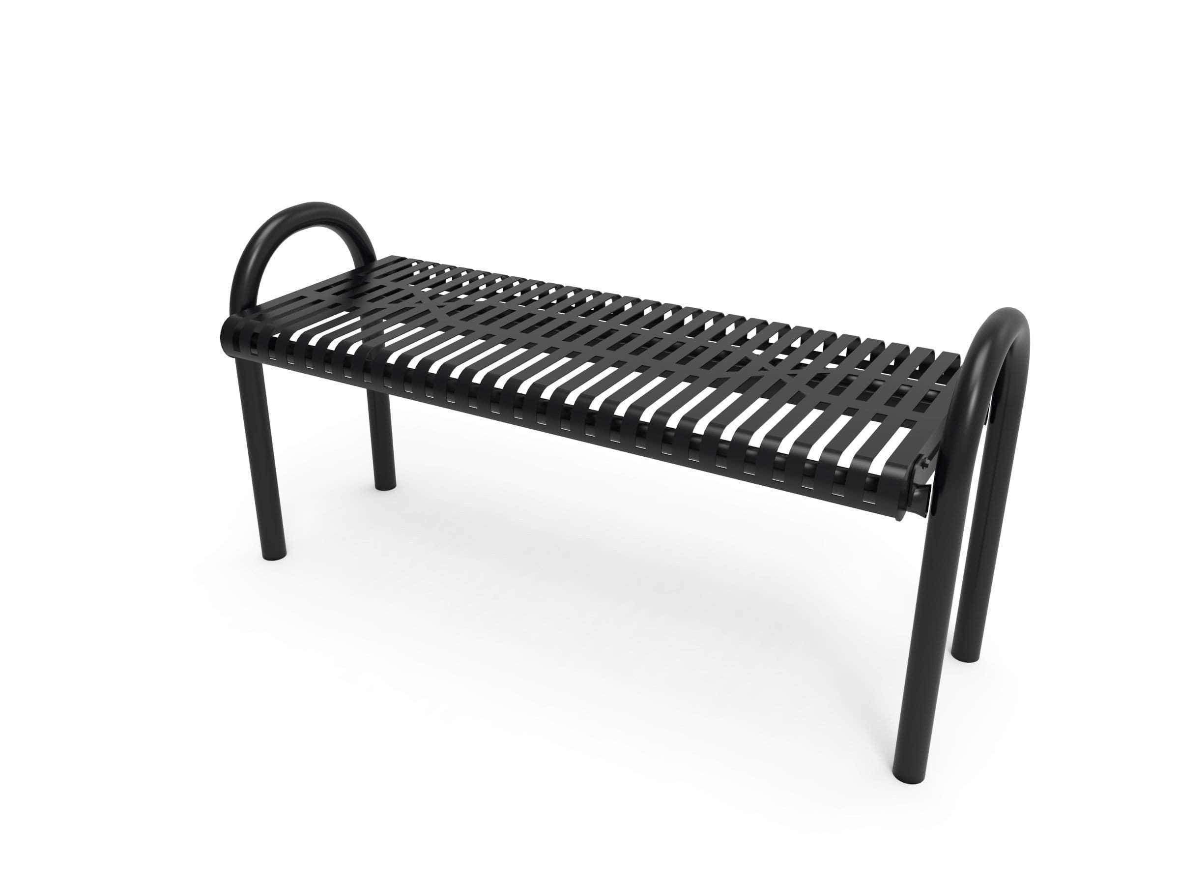 Metal bench online no back