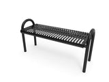 MOD Park Bench without Back - Slatted Steel