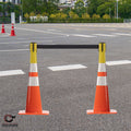 Cone-Mounted Retractable Belt Barrier, 7.5 Ft. Belt - Trafford Industrial