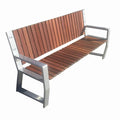 Vertical Slats Wood Park Bench - 67 In.