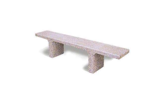 7 Ft Basic Rectangular Concrete Backless Memorial Bench - Crowd Control Warehouse